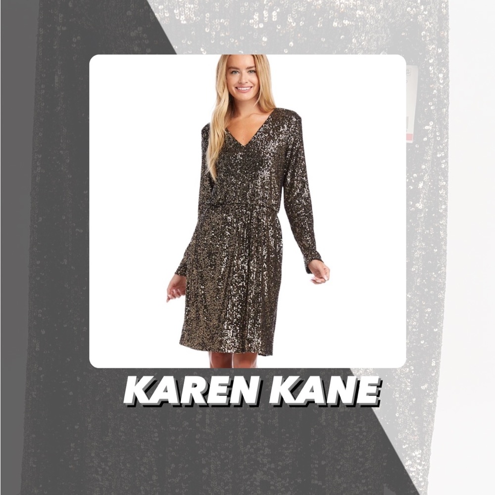 NWT Karen Kane Running Wild Sequin Dress